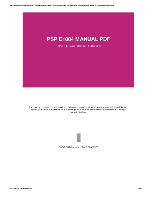 User manual pdf download